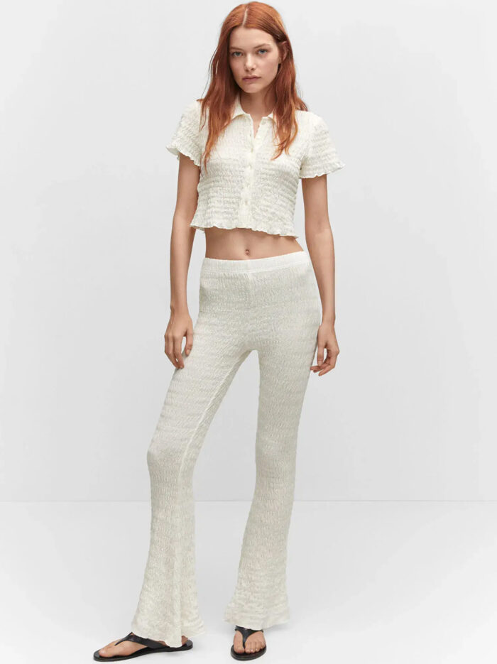 Showoff Women's Round Neck Solid Yellow Crop Top