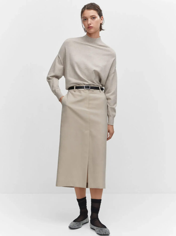 Women's Turtleneck Sweater Chunky T-shirt