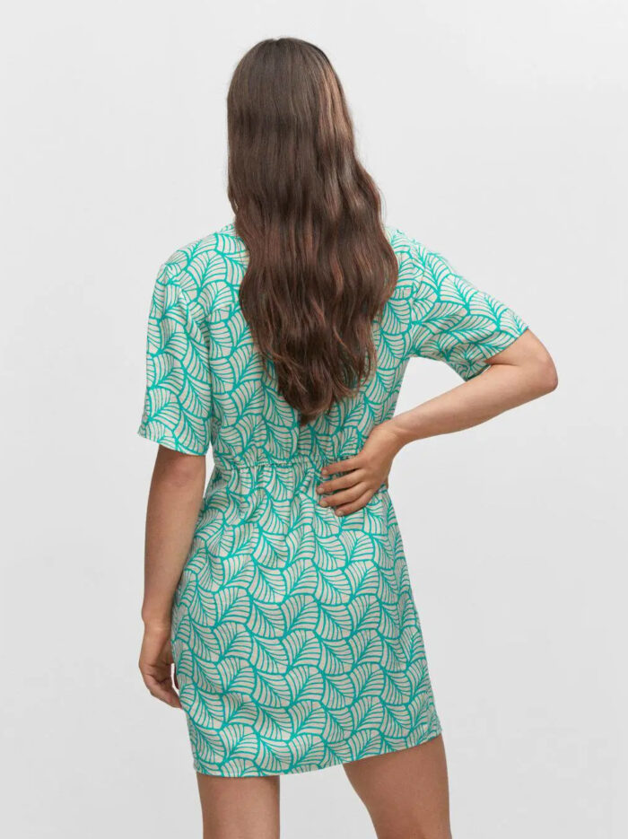 Mint Green Georgette Geometric Print Dress