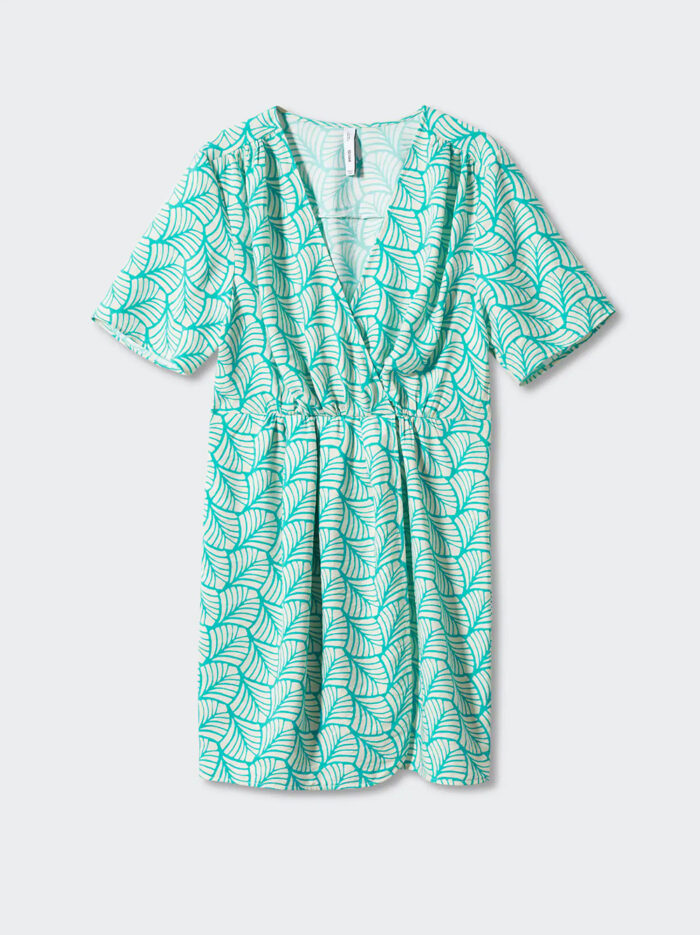 Mint Green Georgette Geometric Print Dress
