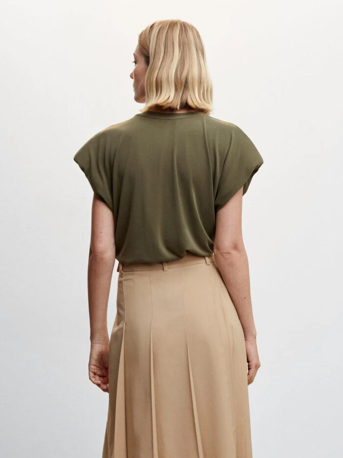 Womens Hoodie Solid Shoulder Pad T-Shirt