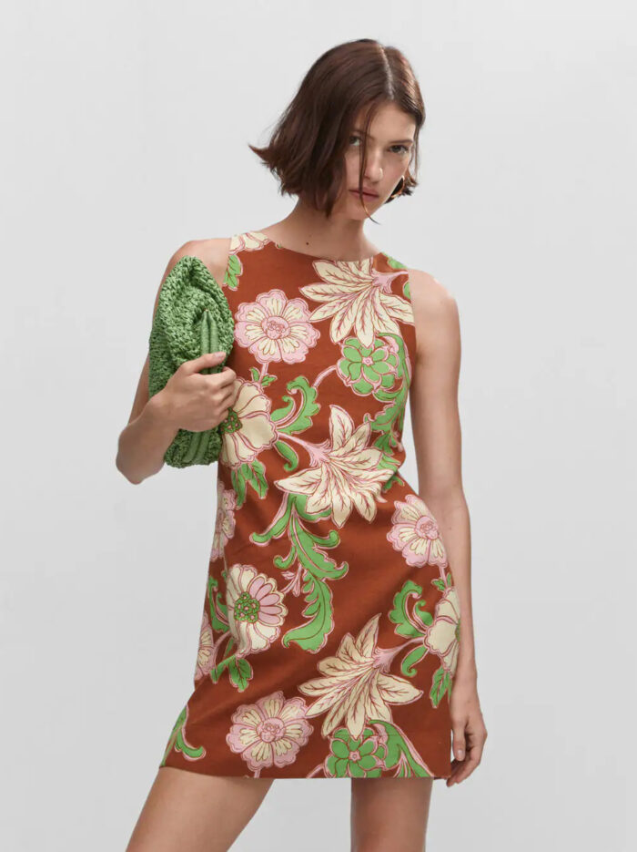 Linen Dress With Back Opening Dress