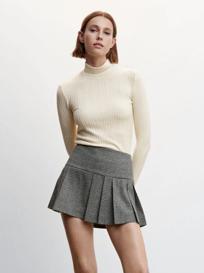 Adagro Womens T-shirts Turtle Neck Slim Fit Tee