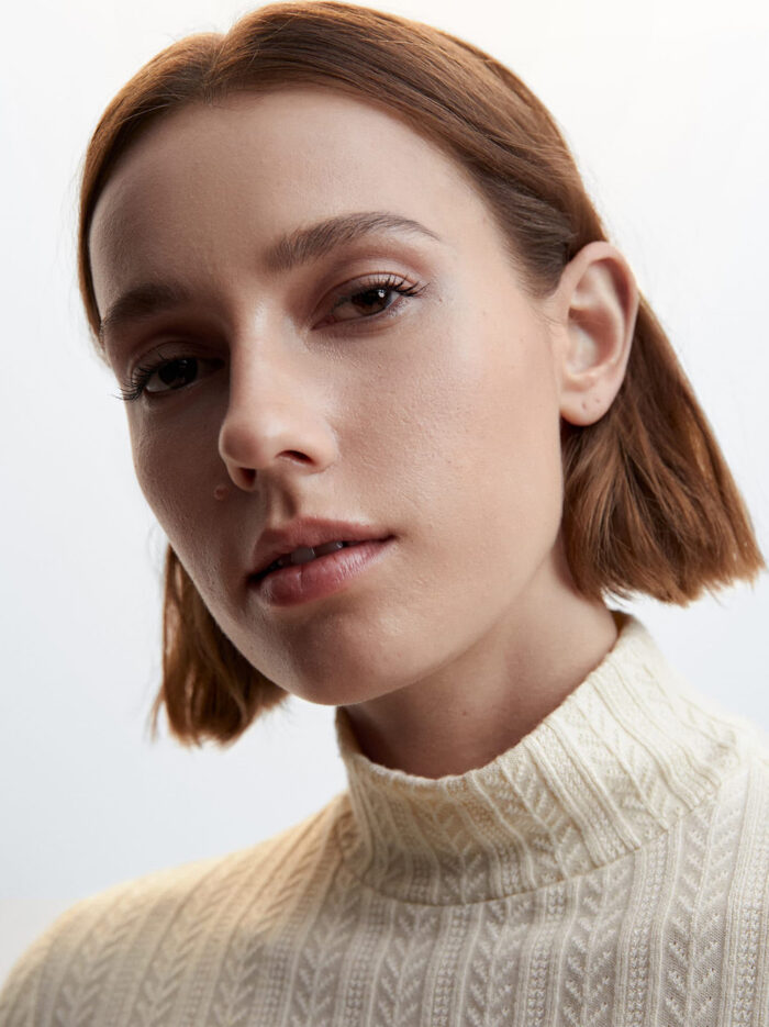 Adagro Womens T-shirts Turtle Neck Slim Fit Tee