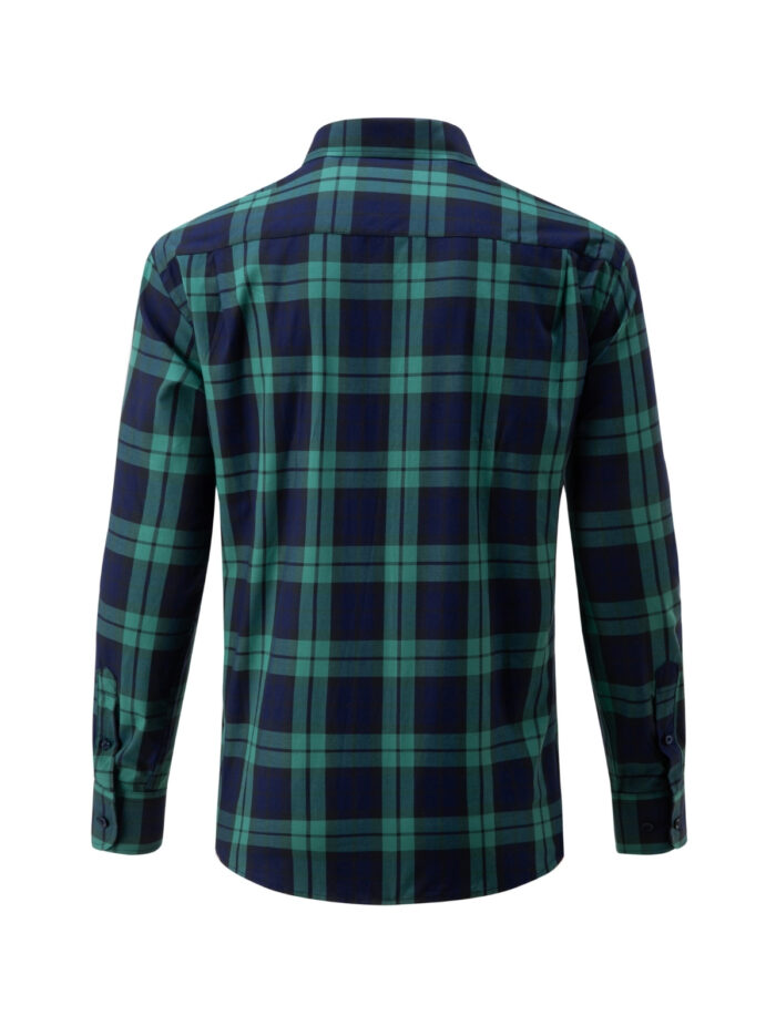 Men's Dark Green & Navy Check Cotton Shirt