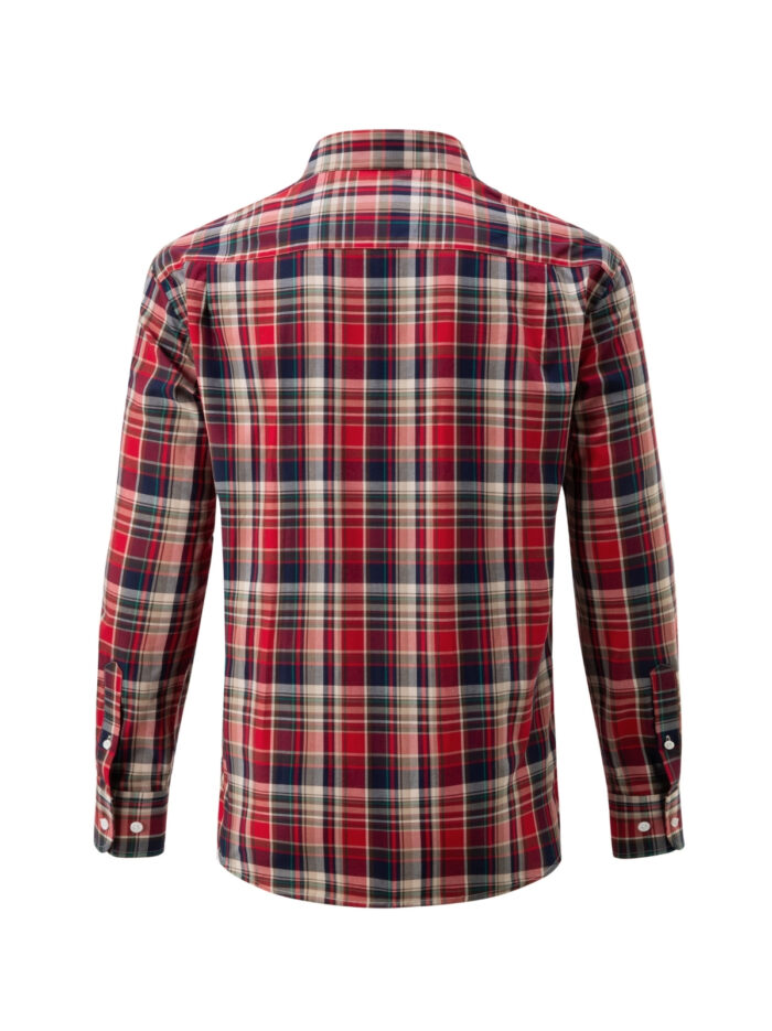 Men's Red & Black Check Cotton Shirt