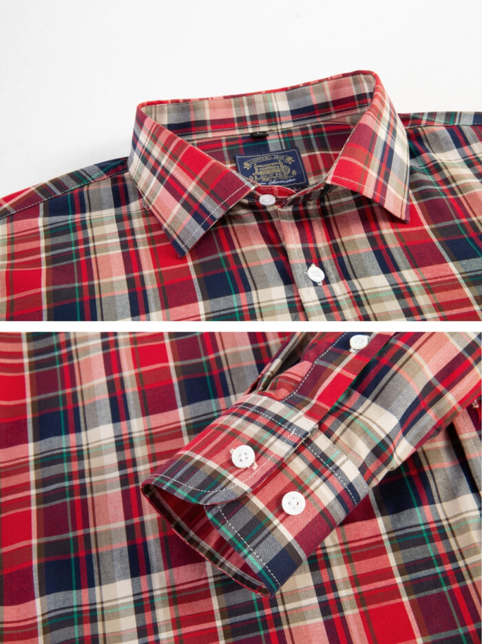 Men's Red & Black Check Cotton Shirt