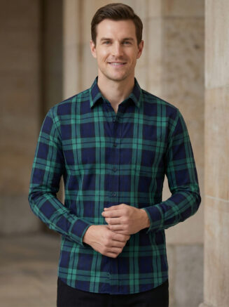 Green Checked Shirt001